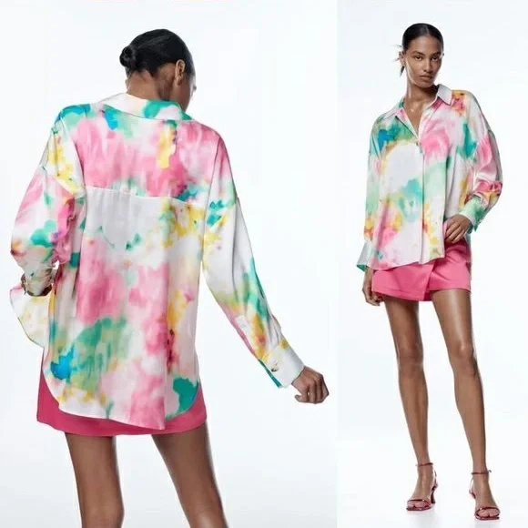 Zara Watercolor Blouse - Picture 2 of 3